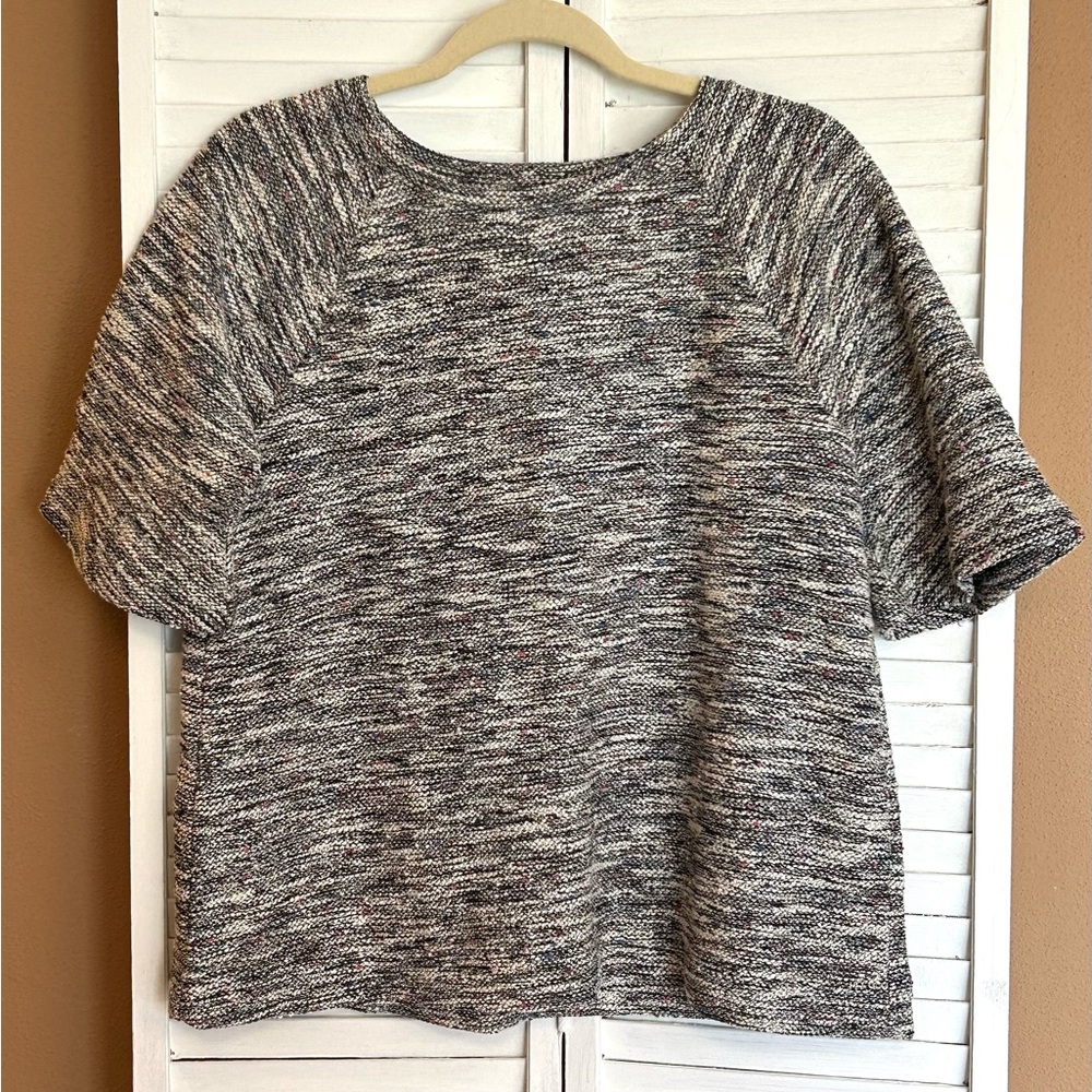Ann Taylor LOFT womens size small Elbow Bell Sleeve woven sweater NWT